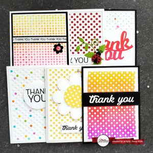 6 Polka Dot Background Cards