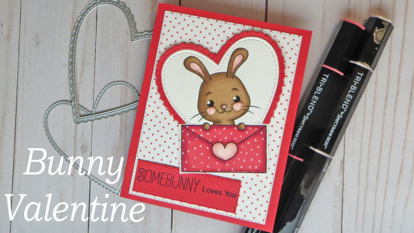 Bunny Rabbit Valentine's Day Card