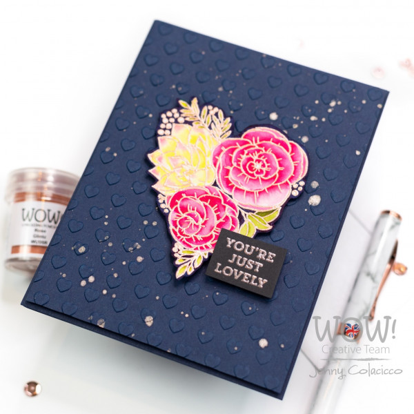 Heat Embossing and Watercolor Cards on Dark Cardstock