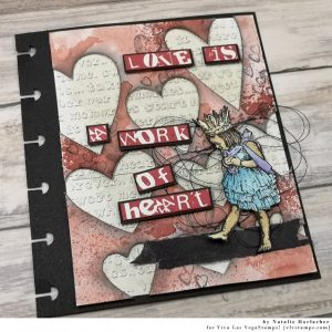 Love Themed Stamped Journal Page