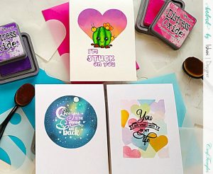 One Layer Cards with Masking Stencils