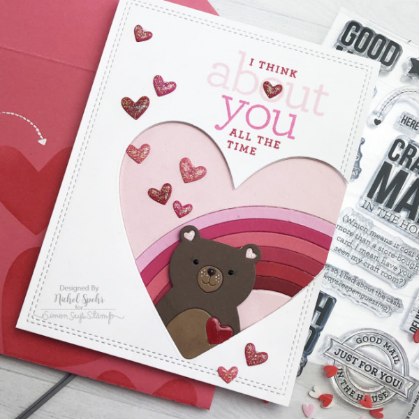 Rainbow Bear Valentine's Day Card