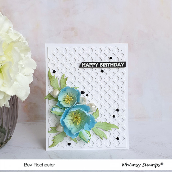 3D Flower and Lattice Card