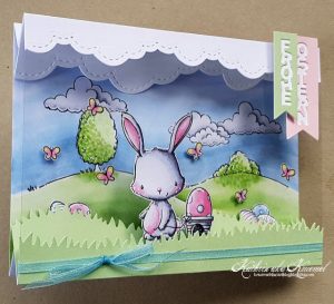 Easter Bunny Double Tent Card