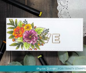 Gold Inlaid Sentiment Card