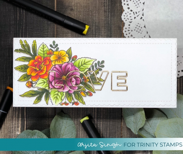 Gold Inlaid Sentiment Card