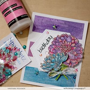 Watercolor Floral Striped Card