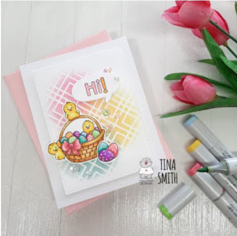 Easter Basket and Chicks Card