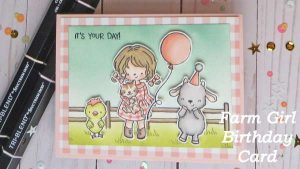 Farm Girl Birthday Card