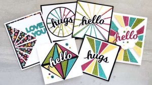 Glitter Sun Ray Cards