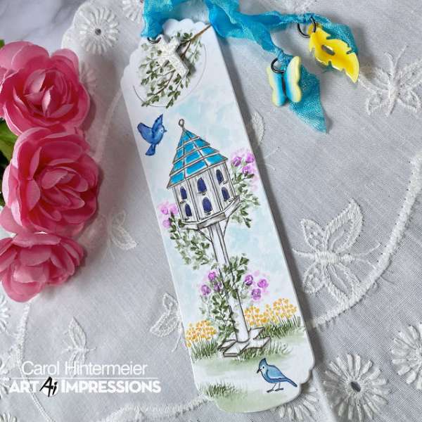 Stamped Book Mark with Charms