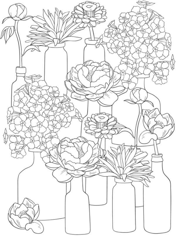 6 Floral Coloring Pages