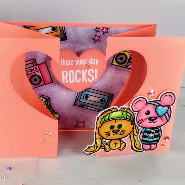 Rockin' Neon Gatefold Card