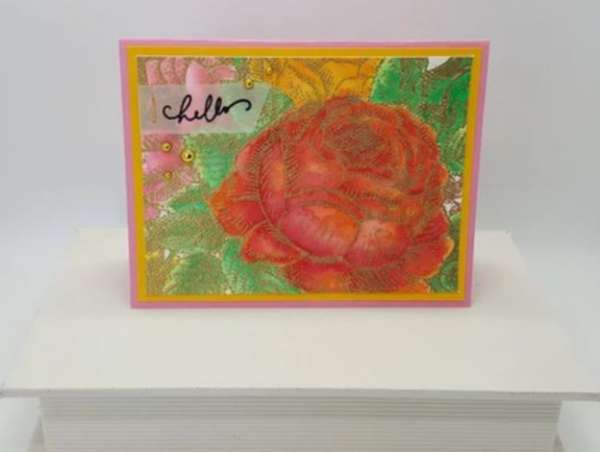 Vibrant Rose Card