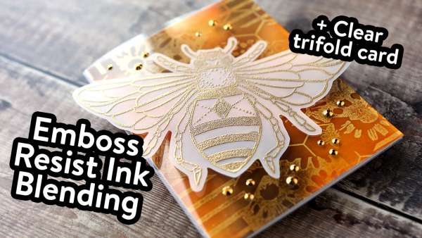 Clear Tri-Fold Bee Card