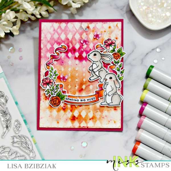 Watercolor Powder Resist Card Background