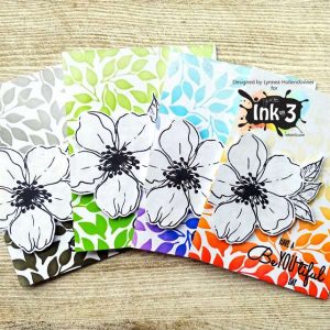 Colorful Card Backgrounds with Stencils