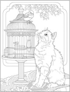 6 Cat Coloring Pages