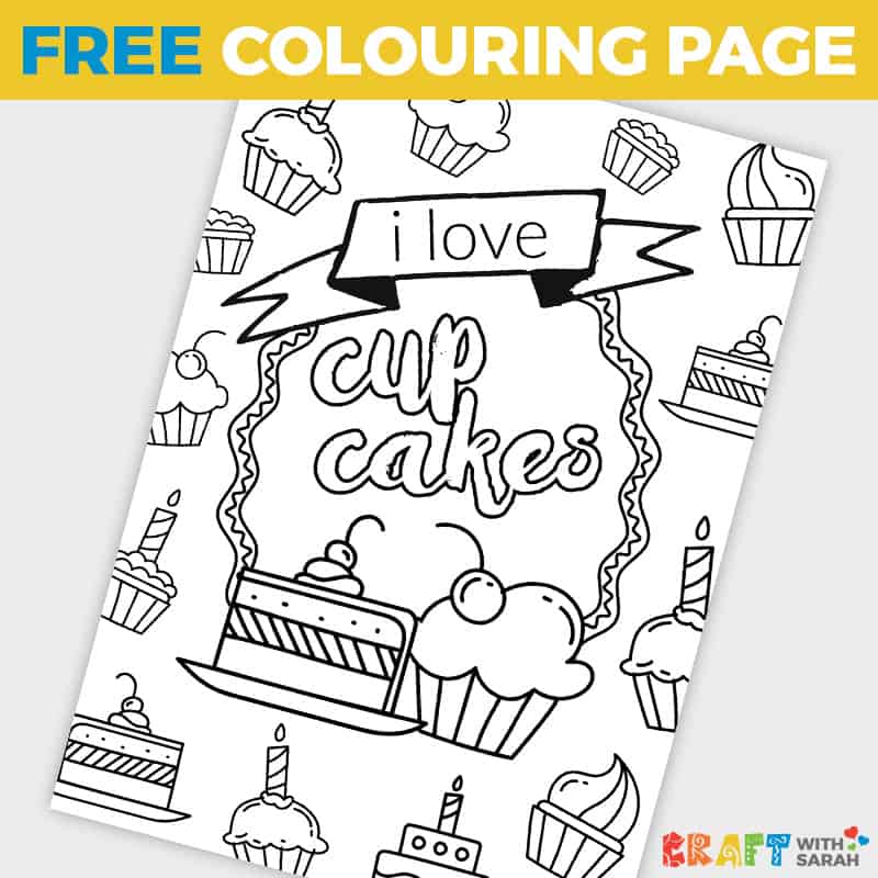 Cupcake Coloring Page