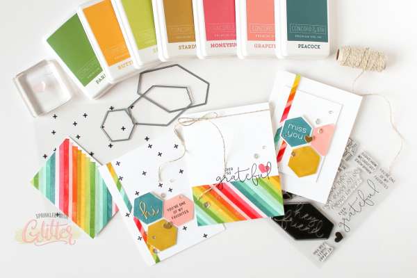 Rainbow Striped Cards