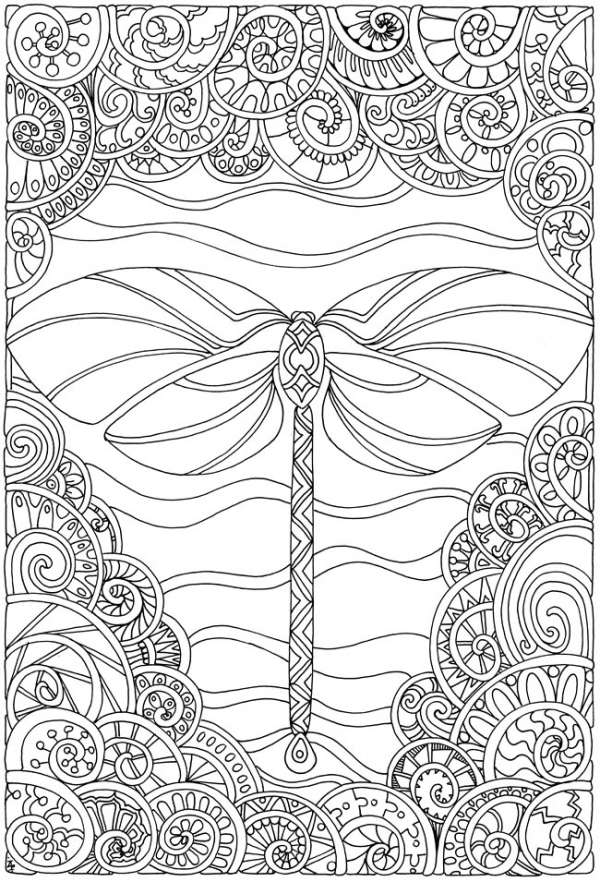 4 Dragonfly Coloring Pages