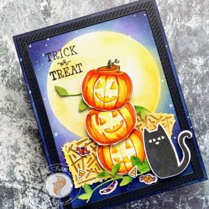 Stack of Pumpkins Halloween Card