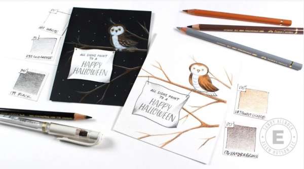 Halloween Barn Owl Cards