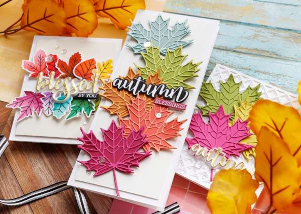 Colorful Autumn Leaves Cards