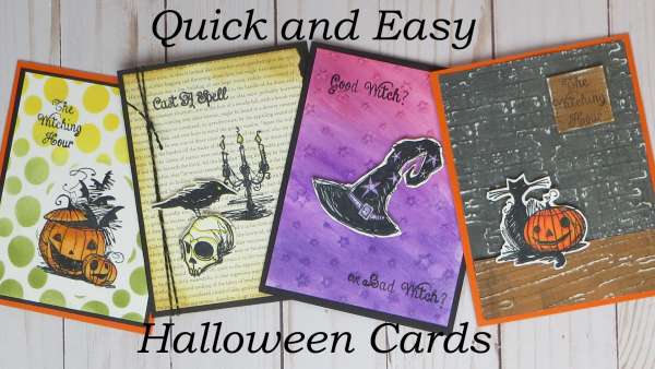 4 Quick and Easy Halloween Cards