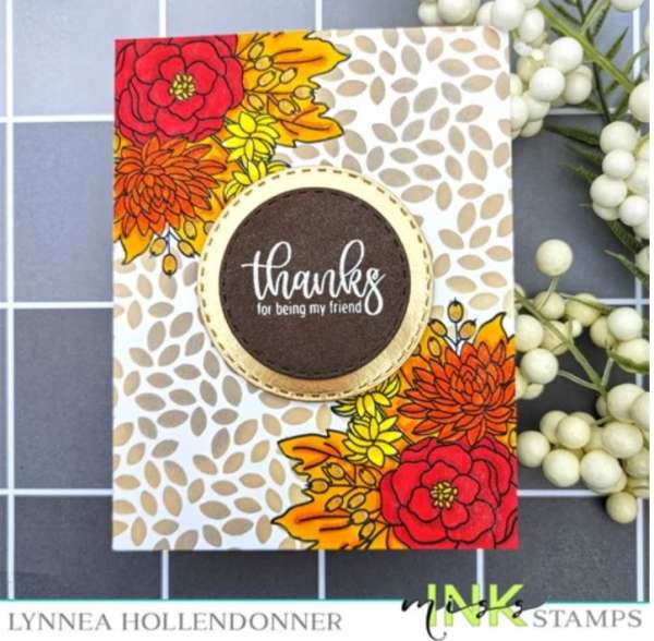 Fall Floral Thank You Card