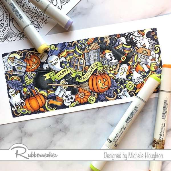 Halloween Copic Coloring Card