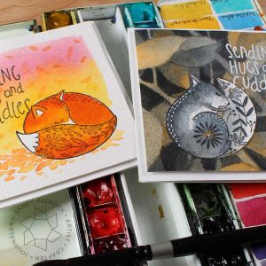 Fall Animals Watercolor Cards