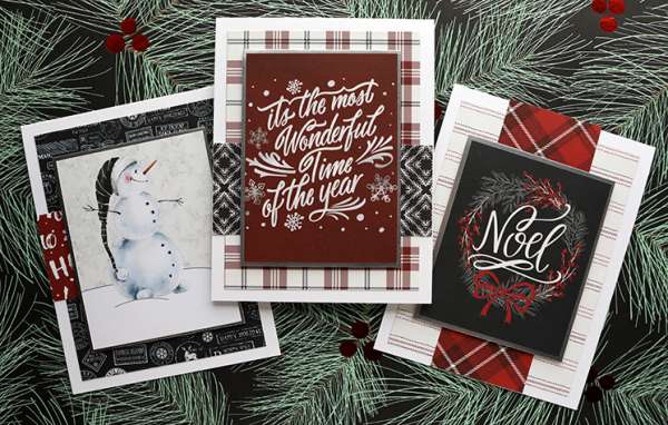 Quick Holiday Cards w/ Pattern Paper