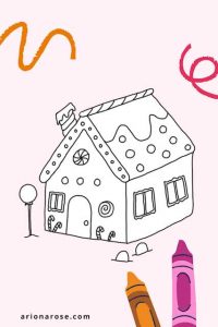 Gingerbread House Coloring Page