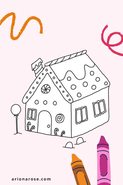 Gingerbread House Coloring Page