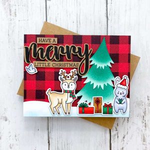 Plaid Christmas Scene Card