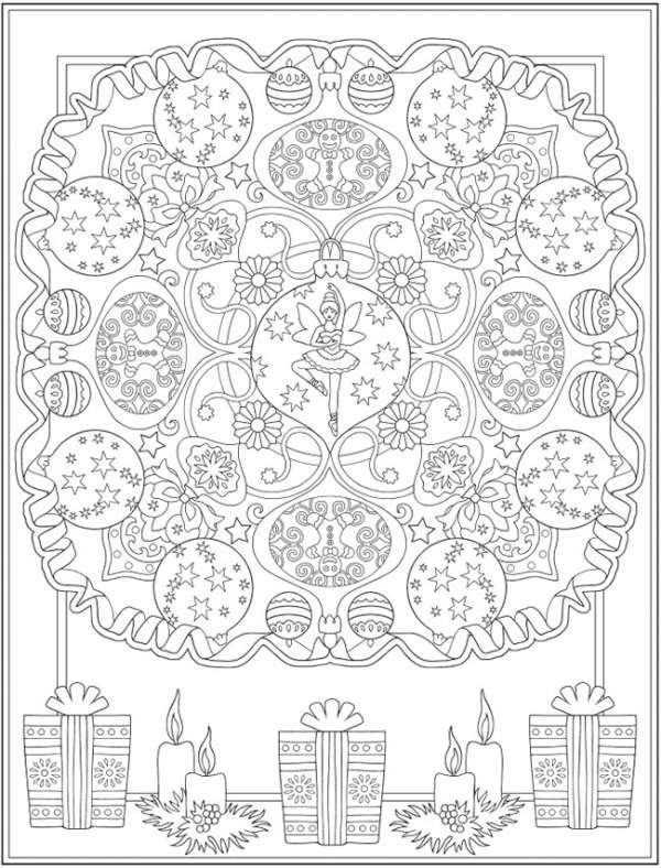 6 Christmas Ornaments Coloring Pages