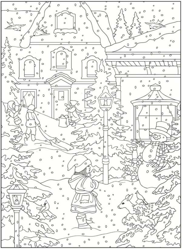 Download wintercoloringpage - Stamping