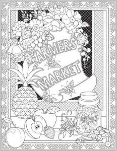 6 Farmer's Market Coloring Pages