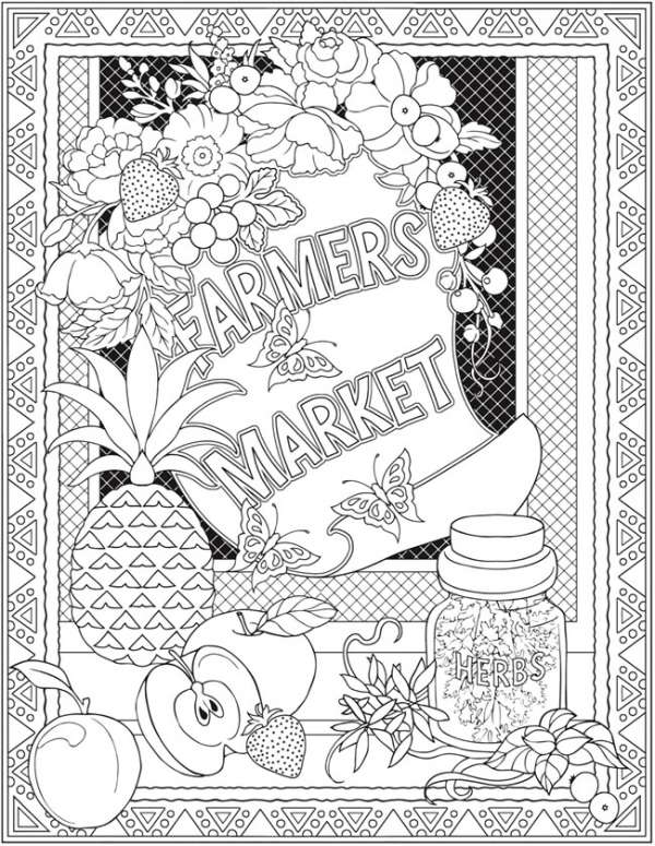 Download 6 Farmer's Market Coloring Pages - Craft Gossip