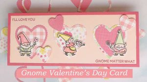 Gnome Valentine Slimline Card