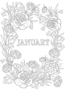 6 Monthly Flower Coloring Pages