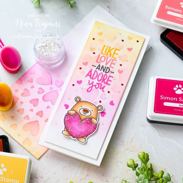 Valentine Bear Slimline Card