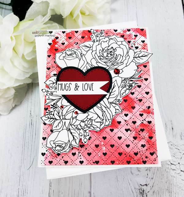 Valentine Card with Ink Smooshing