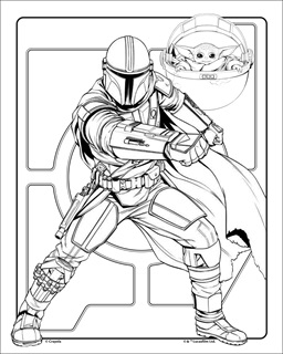 Download Mandalorian-Coloring-Page-with-Baby-Yoda - Stamping