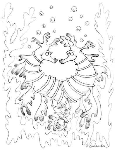 Seahorses Coloring Page