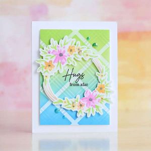 Spring Wreath Stencil Card