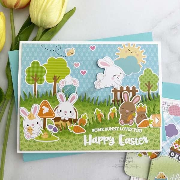 Easter Card Made with Stickers