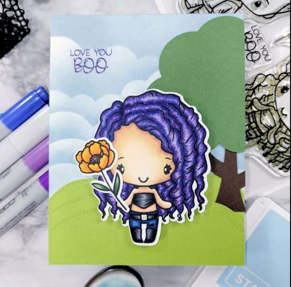 Purple Hair Copic Coloring