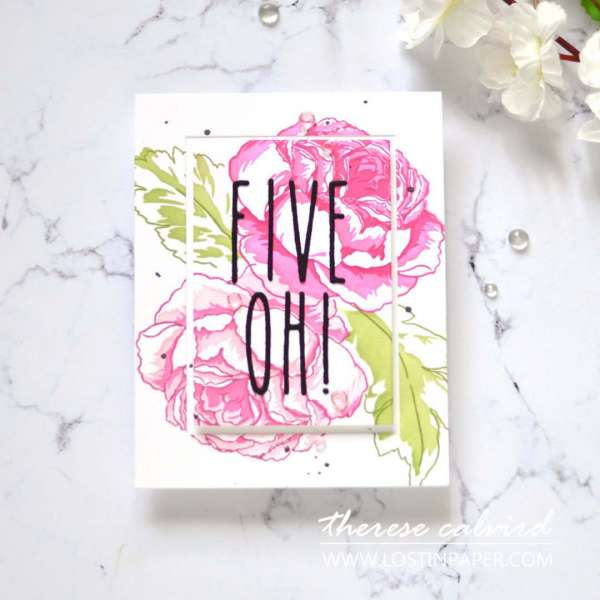 Floral 50th Birthday Card